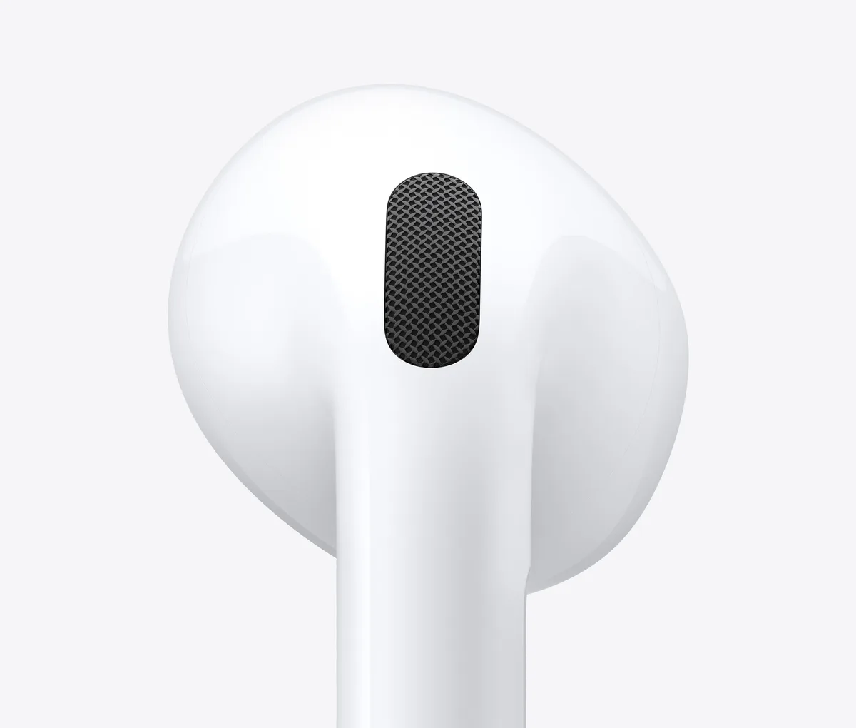 AirPods 4 ear cushion and stem detail close-up