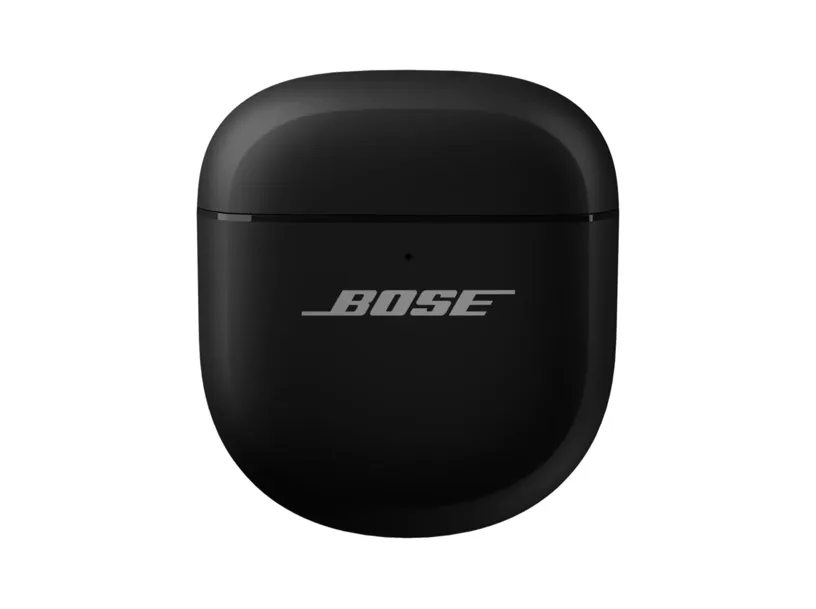Bose QC Ultra Earbuds charging case close-up showing Bose branding