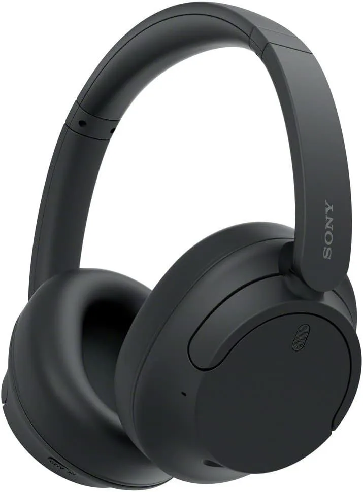Lightweight over-ear wireless headphones with slim profile and dual noise sensors